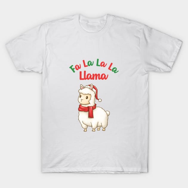 Fa La La La Llama Christmas T-Shirt by Takeda_Art